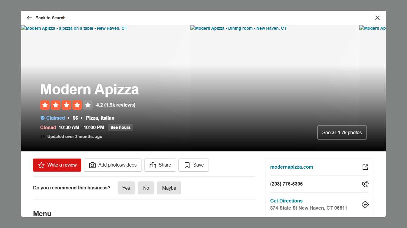 MODERN APIZZA - Updated January 2026 - 1645 Photos & 1900 Reviews - 874 State St, New Haven, Connecticut - Pizza - Restaurant Reviews - Phone Number - Menu - Yelp